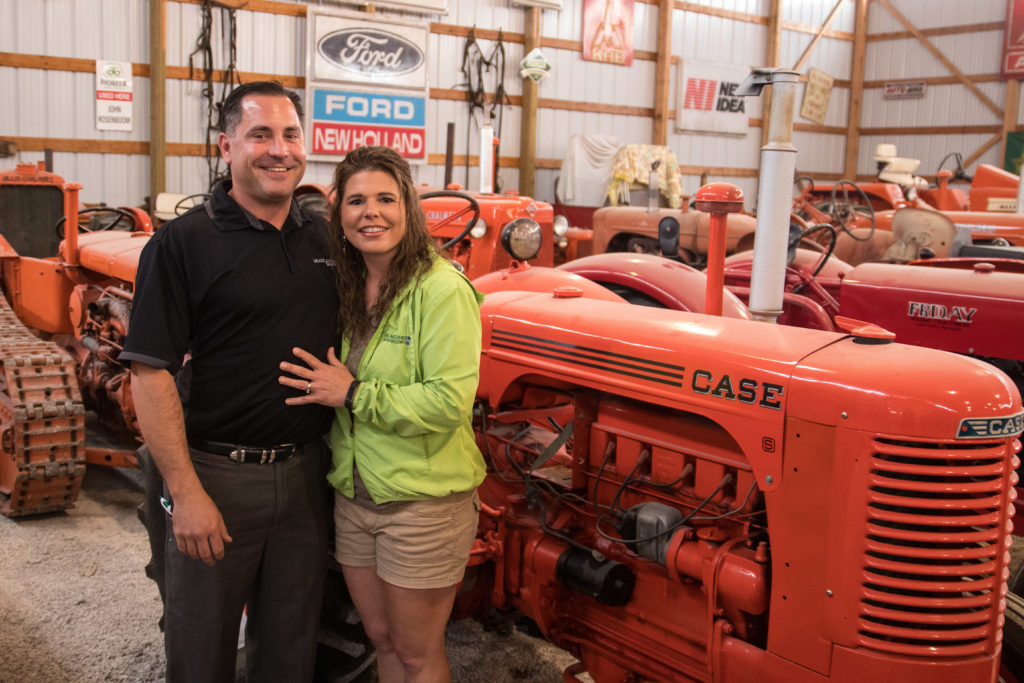 John and Katie with a tractor